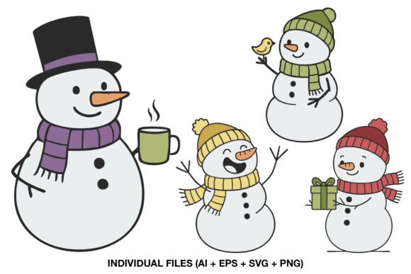 Download Christmas Scrapbook Clipart Snowman - Premium Bundle