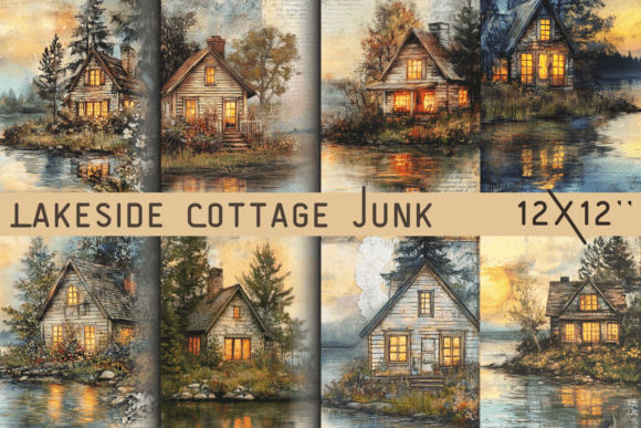 Download Lakeside Cottage Junk Journal Paper - Premium Resources